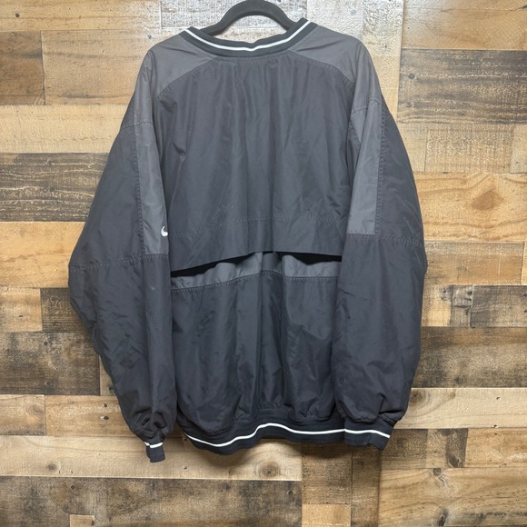 Nike Golf Pullover Windbreaker Jacket Black XL V Neck Long Sleeve Athletic - Picture 6 of 8